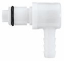 Quick-Disconnect Hose Barb Elbow Insert; Straight-through, Delrin, 1/8 (PMC2302)