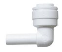 Push-to-connect elbow adapters, polypropylene, 3/8" x 3/8", 10/pack (YO-34007-60) (Adapters for John Guest Polypropylene Fittings > Elbow Push-to-Connect Swivel Adapters for John Guest Polypropylene Fittings)