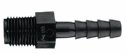 Barbed fittings, NPT male pipe adapter, Black PP, 1/4" OD x 3/16" NPT, (YO-06444-18)