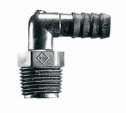 Barbed Fittings; NPT Male Pipe Adapter Elbow, Nylon, 1 1/4" NPT(M) x 1 (YO-31408-22)