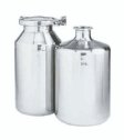 Representative photo only Stainless steel sanitary bottle 10 liter 4 flange