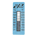 EW-08068-22 Eight-Point temperature indicating labels; temperature points 160-230&deg;F (71-110&deg;C), 25 pk