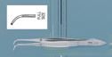Iris Tissue Forcep, Fully Curved, Precision-grade