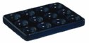 Spot plates, dark blue glazed porcelain, autoclavable, 12 wells, Coors (60437)