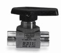 Parker two-way straight ball valve, stainless steel, 1/4" NPT(F)