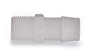 Barbed fittings, NPT male threaded adapter, Natural PP, 1/8" NPT x 5/1 (YO-31517-27)