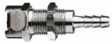 Metal Quick-Disconnect Panel-Mount Hose Barb Body; Straight-through, 1 (MC1602)