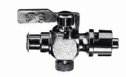 One-way stopcocks; female luer x male luer lock, nickel-plated brass (YO-31507-01)