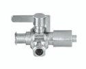 Four-way stopcocks, nickel-plated brass with satin finish Female l (V5650003)