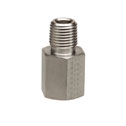 Threaded adapter, stainless steel, 1/8" female NPT to 1/8" male BSPT (YO-31830-40)