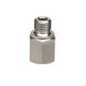 Threaded adapter, stainless steel, 1/8" female NPT to 1/8" male BSPP (YO-31830-50)