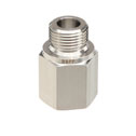 Threaded adapter, stainless steel, 3/8" female NPT to 3/8" male BSPP (YO-31830-52)