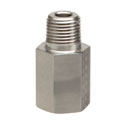 Threaded adapter, stainless steel, 1/8" female BSPP to 1/8" male NPT (YO-31830-70)