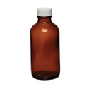 Cole-Parmer Boston Round Amber Bottles