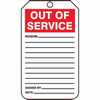 Tag, Out Of Service, 5 7/8" X 3 1/8", PF-Cardstock (TRS243CTP)