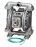 Air-operated Diaphragm Pump, UL Listed, 1", 0-45gpm, Aluminium and Bun