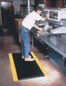 Representative photo only Wearwell Corrugated SpongeCote Safety Mats 36 W x custom length yellow border