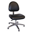 Representative photo only Cleanroom Chair Deluxe Vinyl 17 to 22 25 height ISO Class 7 aluminum base