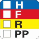 Hazardous Material Identification Label, 7/8" X 7/8"