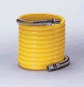 Recoil hose, Nylon, 1/4" ID, 1/4" swivel NPT(M) connectors, 12-ft coil